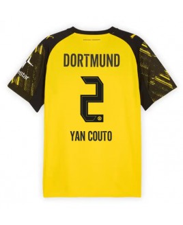Günstige Borussia Dortmund Yan Couto #2 Heimtrikot 2025-26 Kurzarm